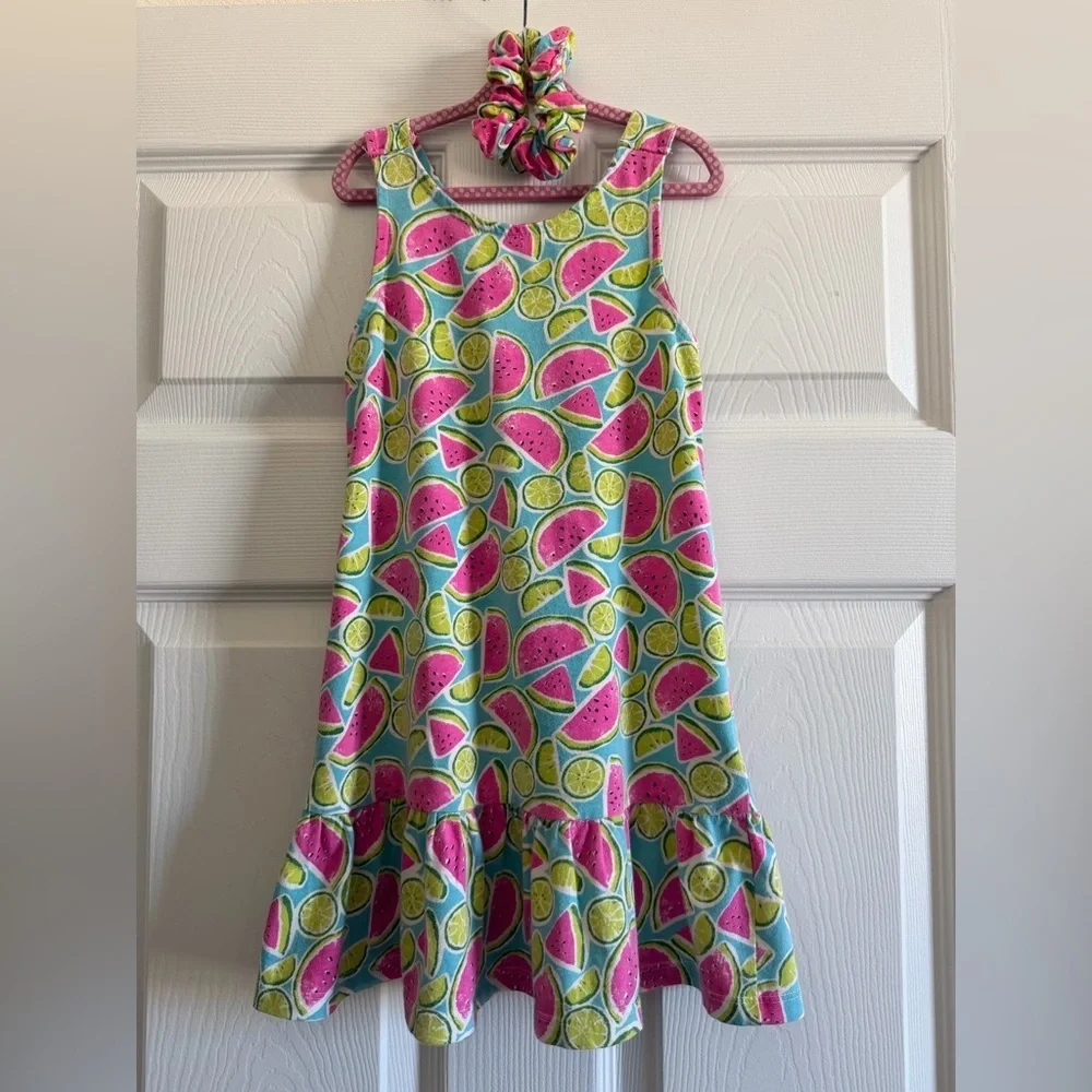 Tommy Bahama Pink and Green Fruit Print Dress Size US S (5-6)